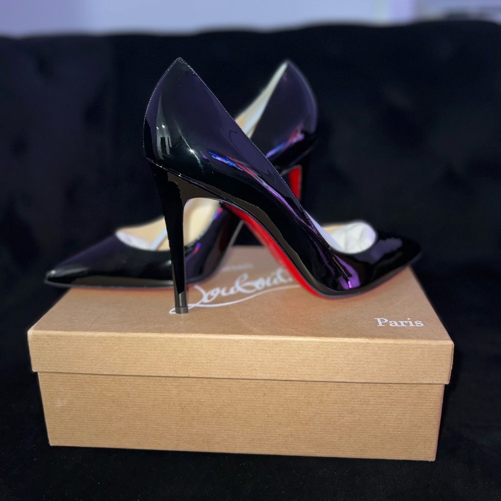 Brand new PIGALLE 100 PATENT Christian Louboutin black